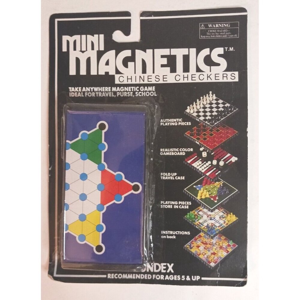 Vintage Mini Magnetics Chinese Checkers Game 1989 New Sealed Fundex Games